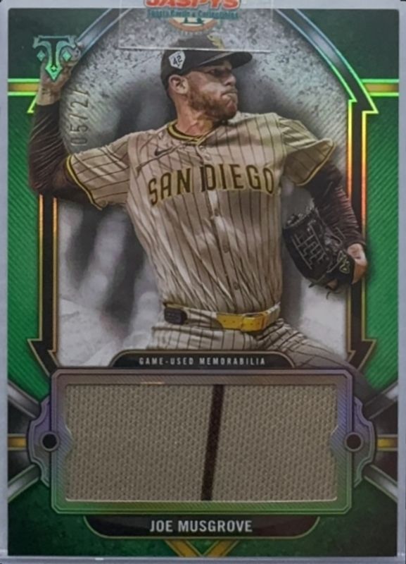 Joe Musgrove 2024 Topps Triple Threads #SJR-JM Single Jumbo Relics - Emerald /27 RAW