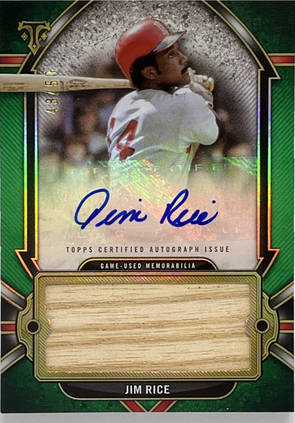 Jim Rice 2024 Topps Triple Threads #AJR-JIM Autographs Single Jumbo ...