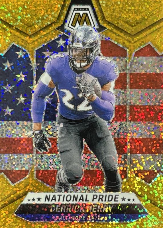 Derrick Henry 2024 Mosaic #257 National Pride - Gold Sparkle /24 RAW