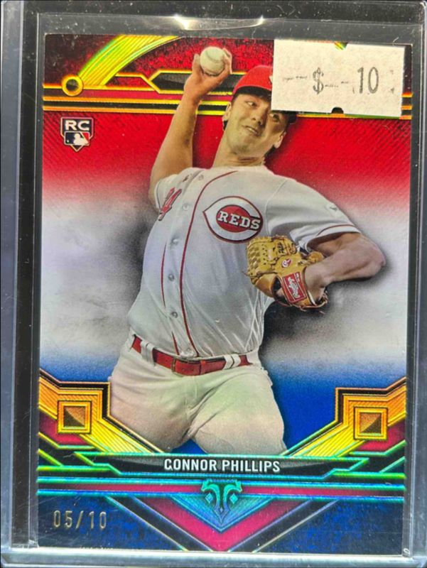 Connor Phillips 2024 Topps Triple Threads #35 Red, White, & Blue /10 Rookie RAW