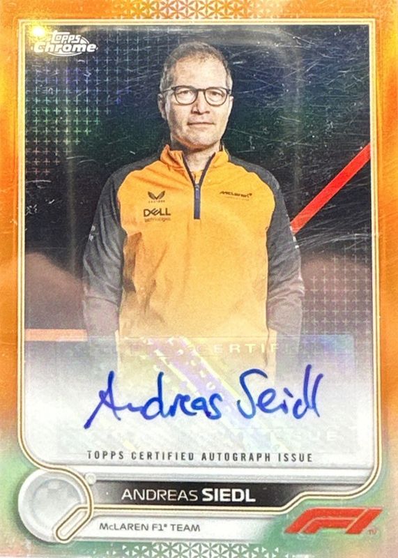 2022 Topps Chrome Formula 1 #CAC-AS Autographs - Orange Refractor /25
