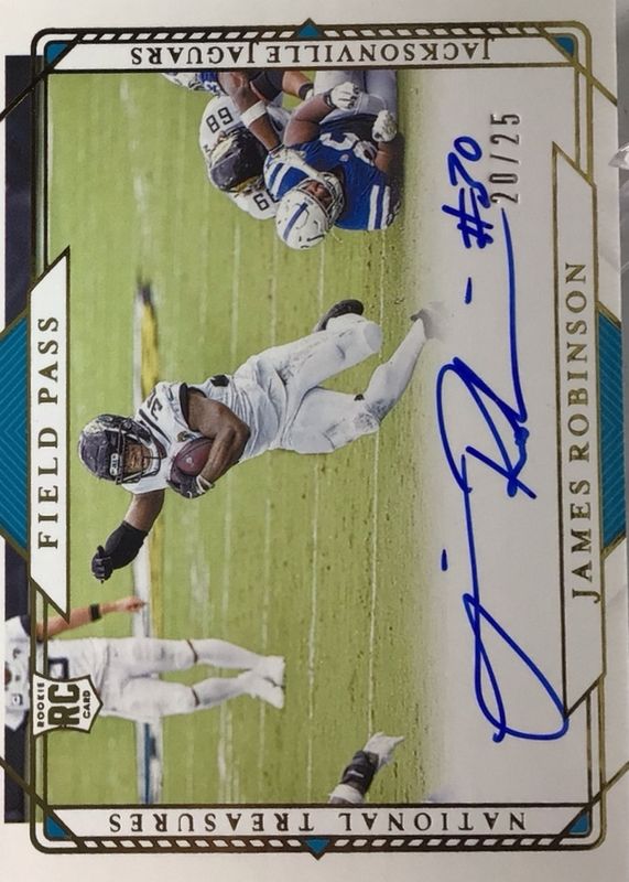 2020 National Treasures #FP-JR Rookie Signatures Field Pass - Gold /25