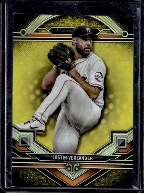 Justin Verlander 2024 Topps Triple Threads #33 Citrine /75 RAW