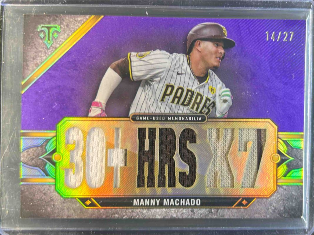 Manny Machado 2024 Topps Triple Threads #TTR-MM3 Relics - Amethyst /27 RAW