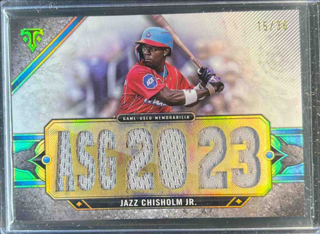 Jazz Chisholm Jr. 2024 Topps Triple Threads #TTR-JAZ1 Relics /36 RAW