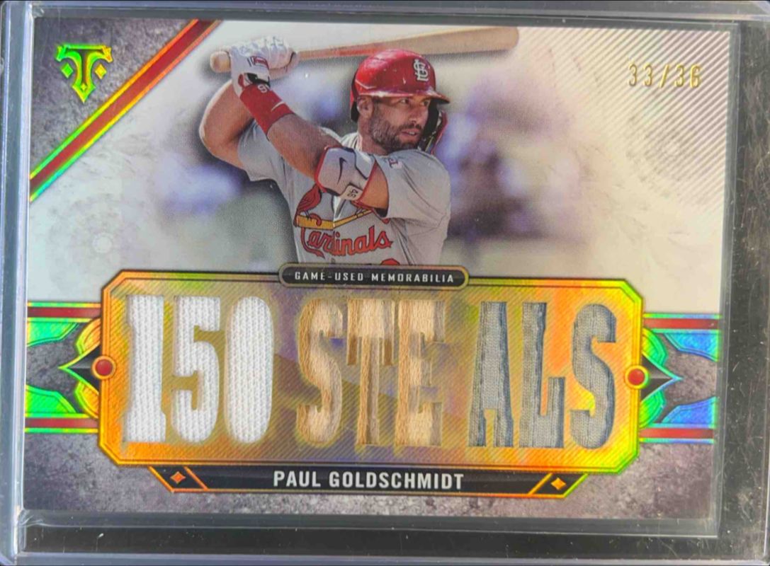 Paul Goldschmidt 2024 Topps Triple Threads #TTR-PG4 Relics /36 RAW