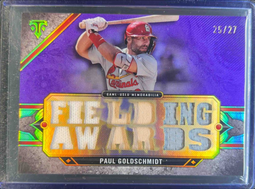 Paul Goldschmidt 2024 Topps Triple Threads #TTR-PG3 Relics - Amethyst /27 RAW