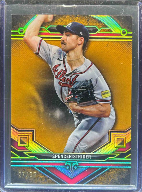 Spencer Strider 2024 Topps Triple Threads #88 Gold /99 RAW