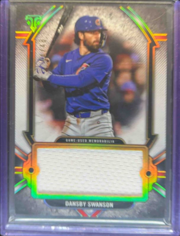 Dansby Swanson 2024 Topps Triple Threads #SJR-DS Single Jumbo Relics /48 RAW