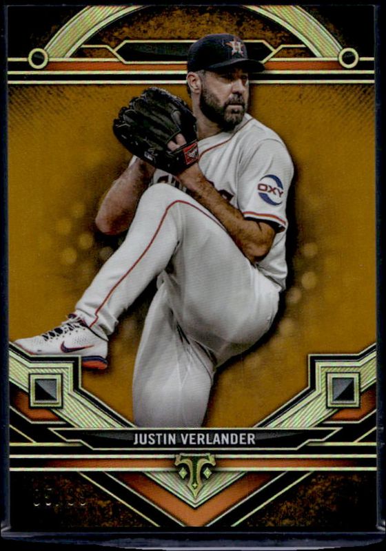 Justin Verlander 2024 Topps Triple Threads #33 Gold /99 RAW