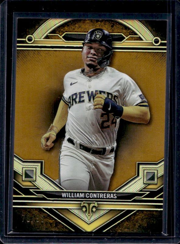 William Contreras 2024 Topps Triple Threads #74 Gold /99 RAW