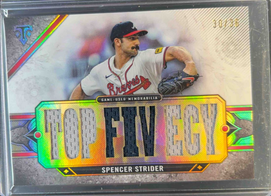 Spencer Strider 2024 Topps Triple Threads #TTR-STR4 Relics /36 RAW