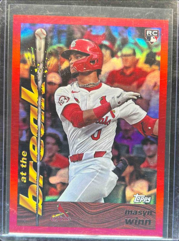 Masyn Winn 2024 Topps Archives #95ATB-18 1995 At the Break - Red Foilboard /25 Rookie RAW
