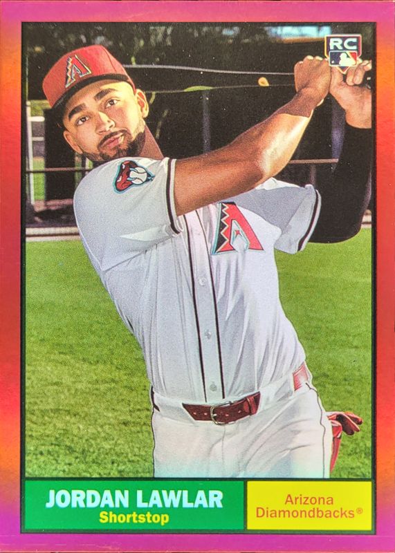 Jordan Lawlar 2024 Topps Archives #91 1961 Topps Design Variations - Red Hot Foil /50 Rookie RAW
