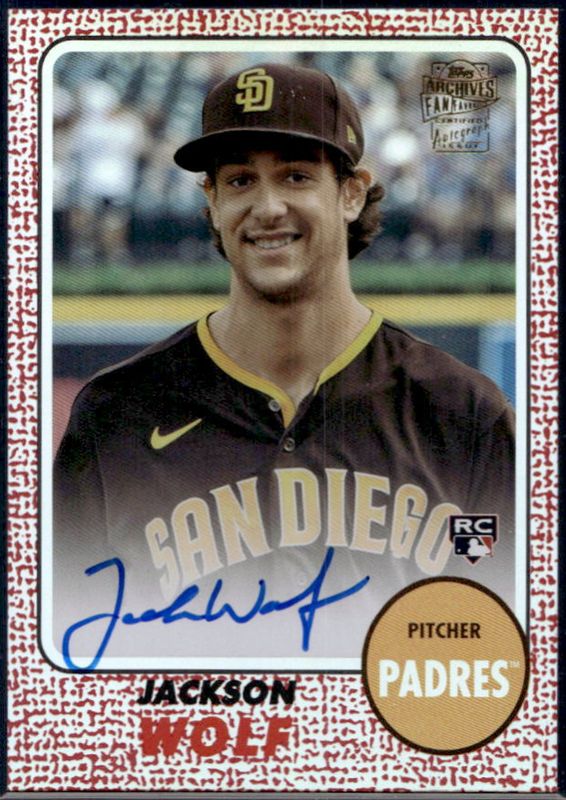 2024 Topps Archives #68FF-JW 1968 Fan Favorites Autographs - Red Foilboard /10