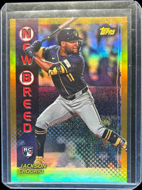 Jackson Chourio 2024 Topps Archives #99NB-12 1999 New Breed - Gold Foilboard /50 Rookie RAW