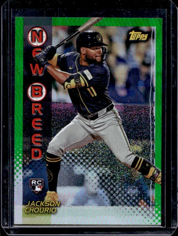 Jackson Chourio 2024 Topps Archives #99NB-12 1999 New Breed - Green Foilboard /99 Rookie RAW