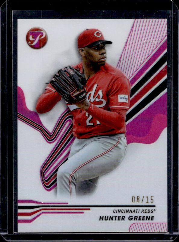 Hunter Greene 2024 Topps Pristine #56 Pink Refractor /15 RAW