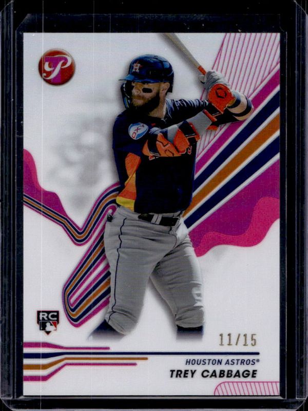 Trey Cabbage 2024 Topps Pristine #92 Pink Refractor /15 Rookie RAW