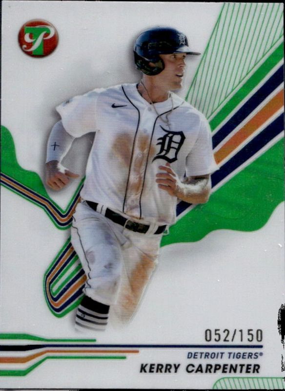 Kerry Carpenter 2024 Topps Pristine #72 Green Refractor /150 RAW