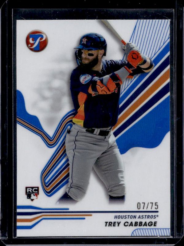 Trey Cabbage 2024 Topps Pristine #92 Blue Refractor /75 Rookie RAW