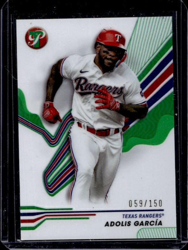Adolis Garcia 2024 Topps Pristine #221 Green Refractor /150 RAW