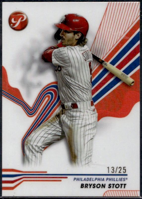 Bryson Stott 2024 Topps Pristine #197 Orange Refractor /25 RAW