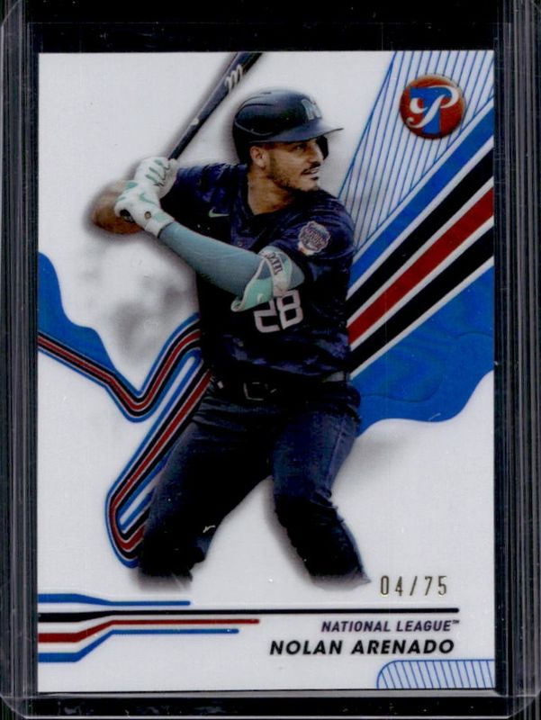 Nolan Arenado 2024 Topps Pristine #275 Blue Refractor /75 RAW