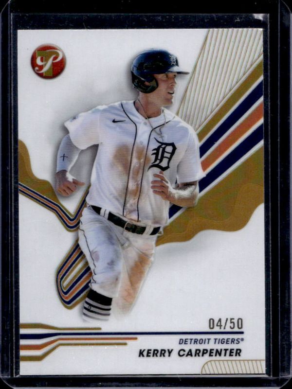 Kerry Carpenter 2024 Topps Pristine #72 Gold Refractor /50 RAW