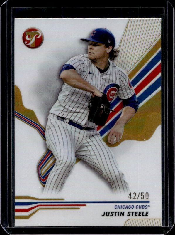 Justin Steele 2024 Topps Pristine #37 Gold Refractor /50 RAW