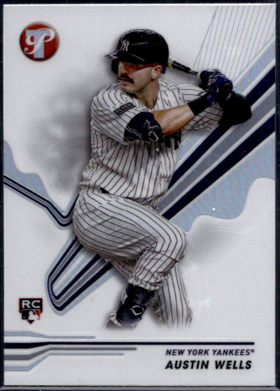 Austin Wells 2024 Topps Pristine #177 Refractor Rookie RAW