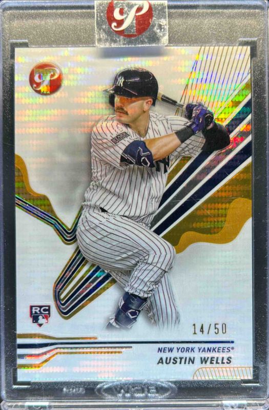 Austin Wells 2024 Topps Pristine #177 Pristine Gold Refractor /50 Rookie RAW