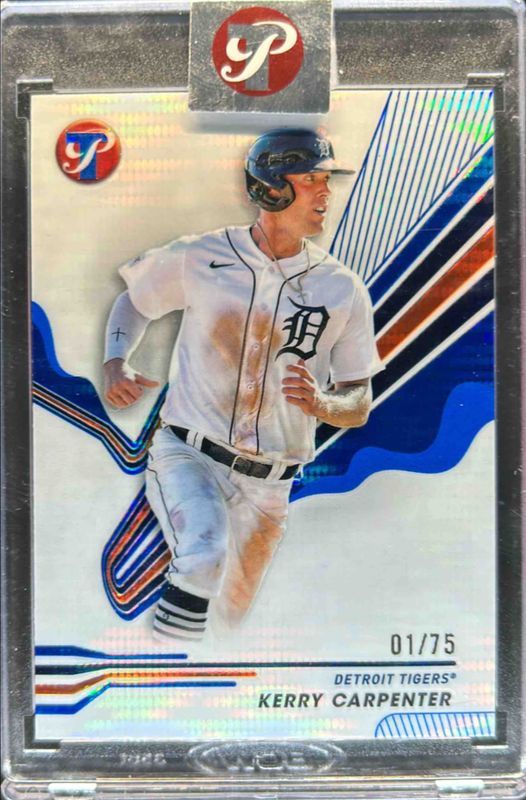 Kerry Carpenter 2024 Topps Pristine #72 Pristine Blue Refractor /75 RAW