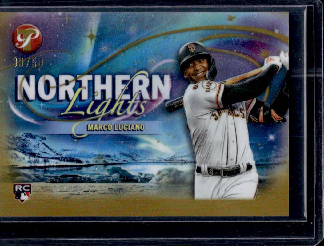 Marco Luciano 2024 Topps Pristine #NL-17 Northern Lights - Gold Refractor /50 Rookie RAW