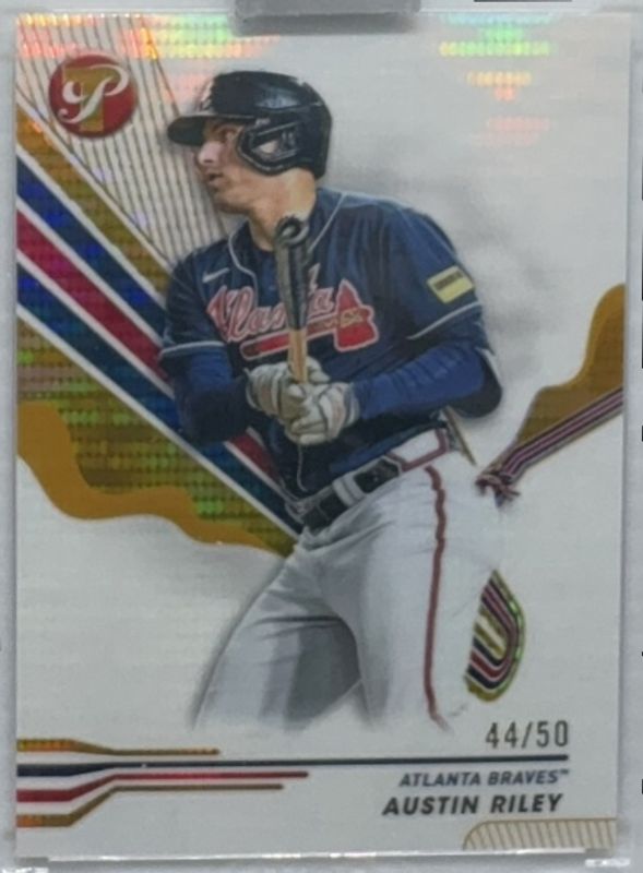 Austin Riley 2024 Topps Pristine #69 Pristine Gold Refractor /50 RAW