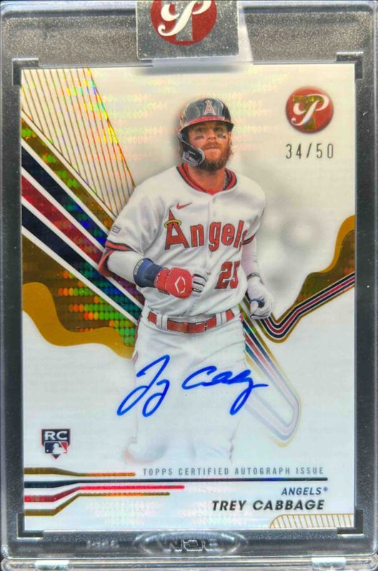 Trey Cabbage 2024 Topps Pristine #PA-TC Pristine Autographs - Gold Pristine Refractor /50 Rookie RAW