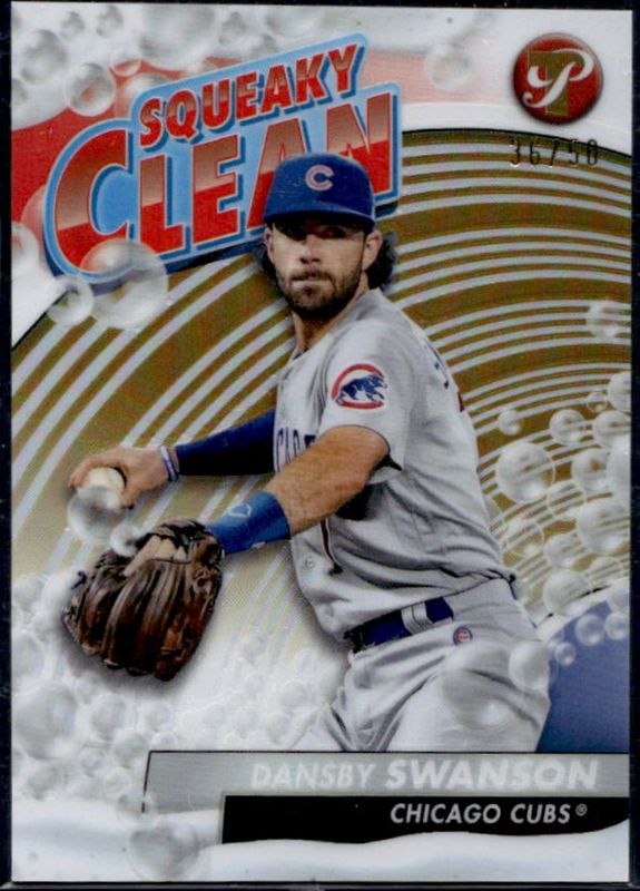 Dansby Swanson 2024 Topps Pristine #SQ-4 Squeaky Clean - Gold Refractor /50 RAW