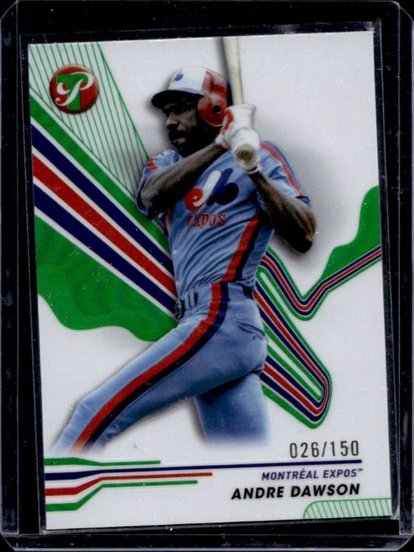 Andre Dawson 2024 Topps Pristine #119 Green Refractor /150 RAW