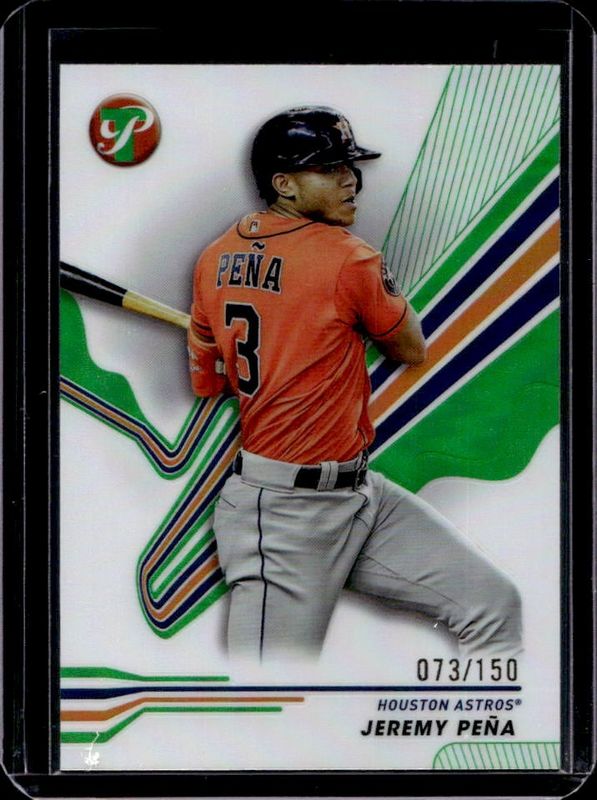 Jeremy Pena 2024 Topps Pristine #118 Green Refractor /150 RAW