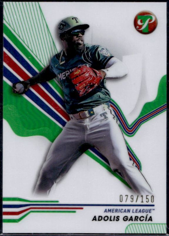 Adolis Garcia 2024 Topps Pristine #267 Green Refractor /150 RAW