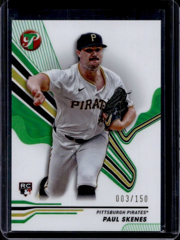 Paul Skenes 2024 Topps Pristine #229 Green Refractor /150 Price 