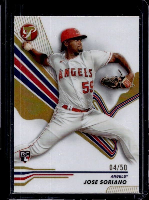 Jose Soriano 2024 Topps Pristine #13 Gold Refractor /50 Rookie RAW