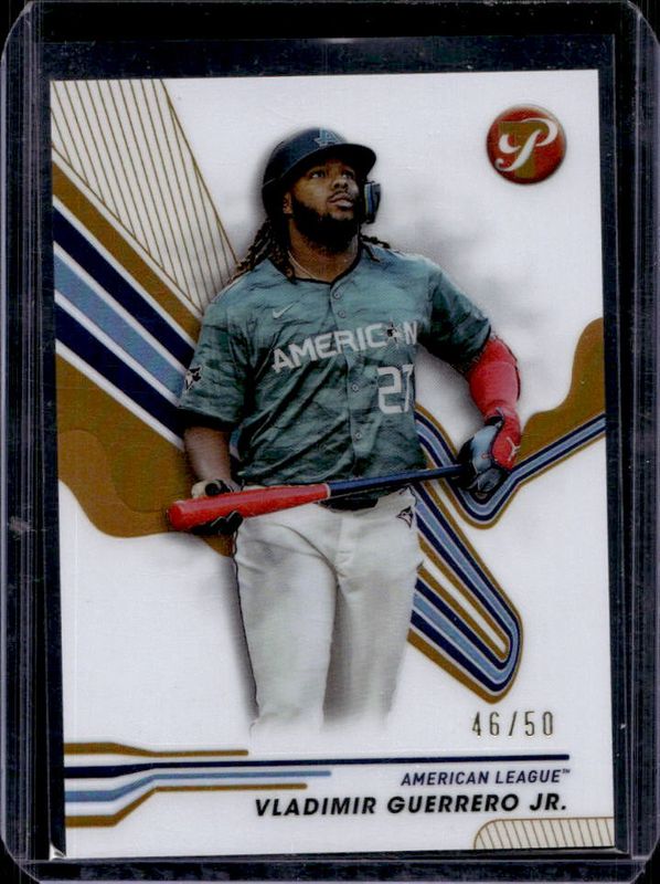 Aaron Judge / Bobby Witt Jr. / Vladimir Guerrero Jr. 2024 Topps Pristine #289 Gold Refractor /50 RAW
