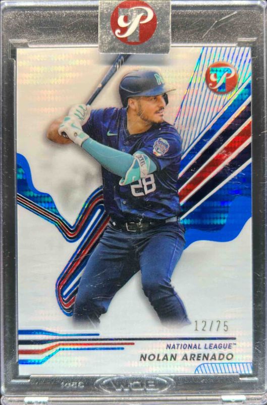 Nolan Arenado 2024 Topps Pristine #275 Pristine Blue Refractor /75 RAW