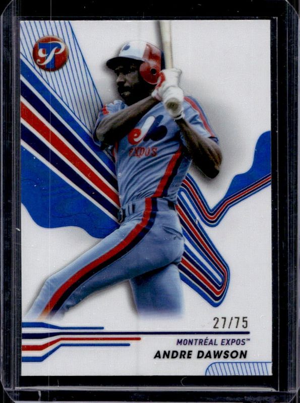 Andre Dawson 2024 Topps Pristine #119 Blue Refractor /75 RAW