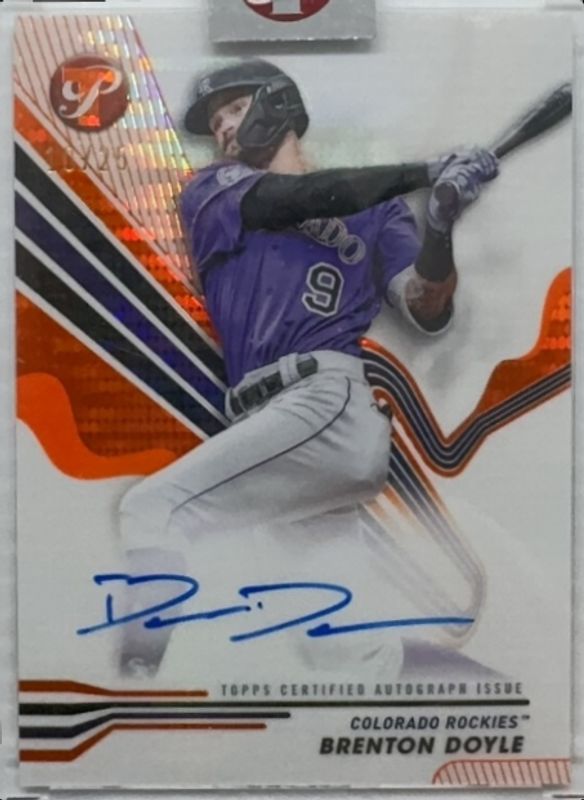 Brenton Doyle 2024 Topps Pristine #PA-BD Pristine Autographs - Orange Pristine Refractor /25 RAW