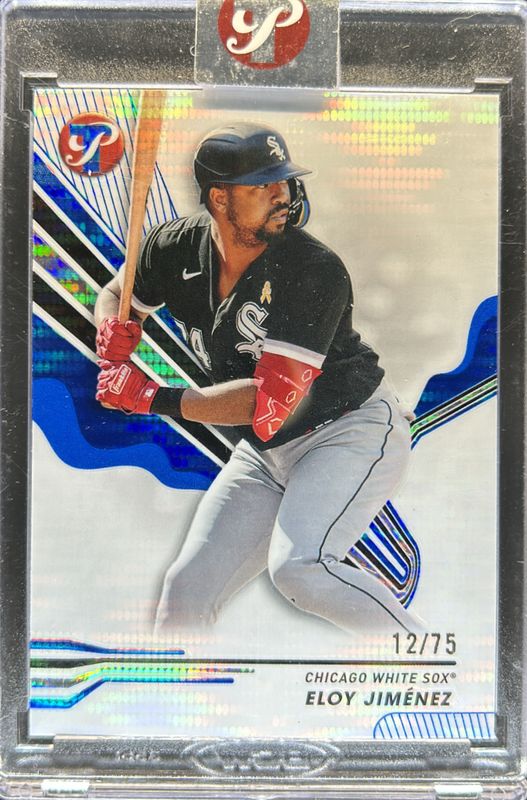 Eloy Jimenez 2024 Topps Pristine #70 Pristine Blue Refractor /75 RAW