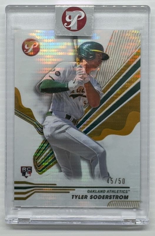Tyler Soderstrom 2024 Topps Pristine #195 Pristine Gold Refractor /50 Rookie RAW