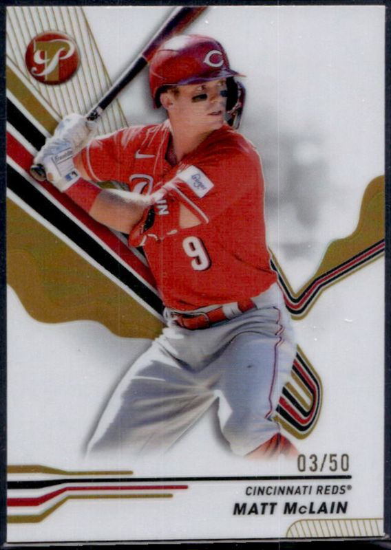 Matt McLain 2024 Topps Pristine #55 Gold Refractor /50 RAW