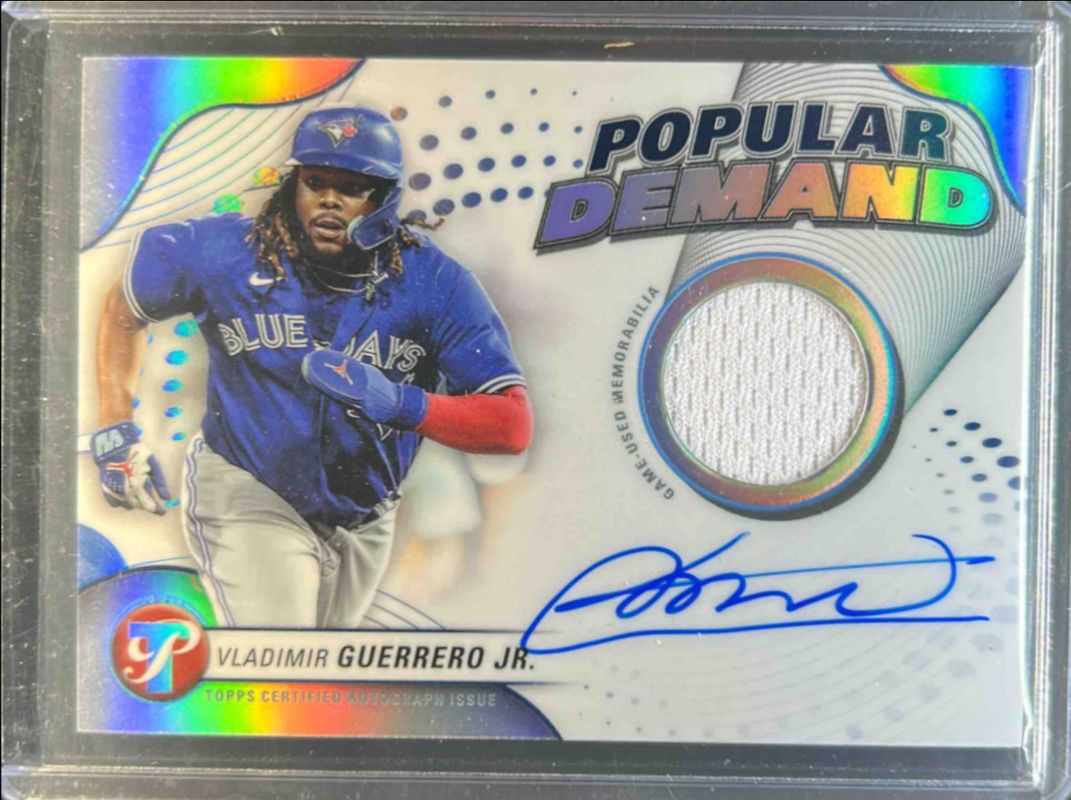 Aaron Judge / Bobby Witt Jr. / Vladimir Guerrero Jr. 2024 Topps Pristine #DPAR-VG Popular Demand Autographs Relics RAW
